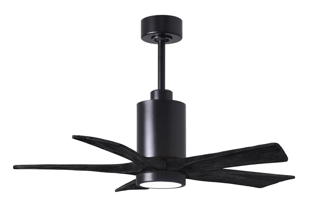 Matthews Fan Company Patricia PA5-BK-BK-42 Ceiling Fan 42 - Matte Black, Matte Black/