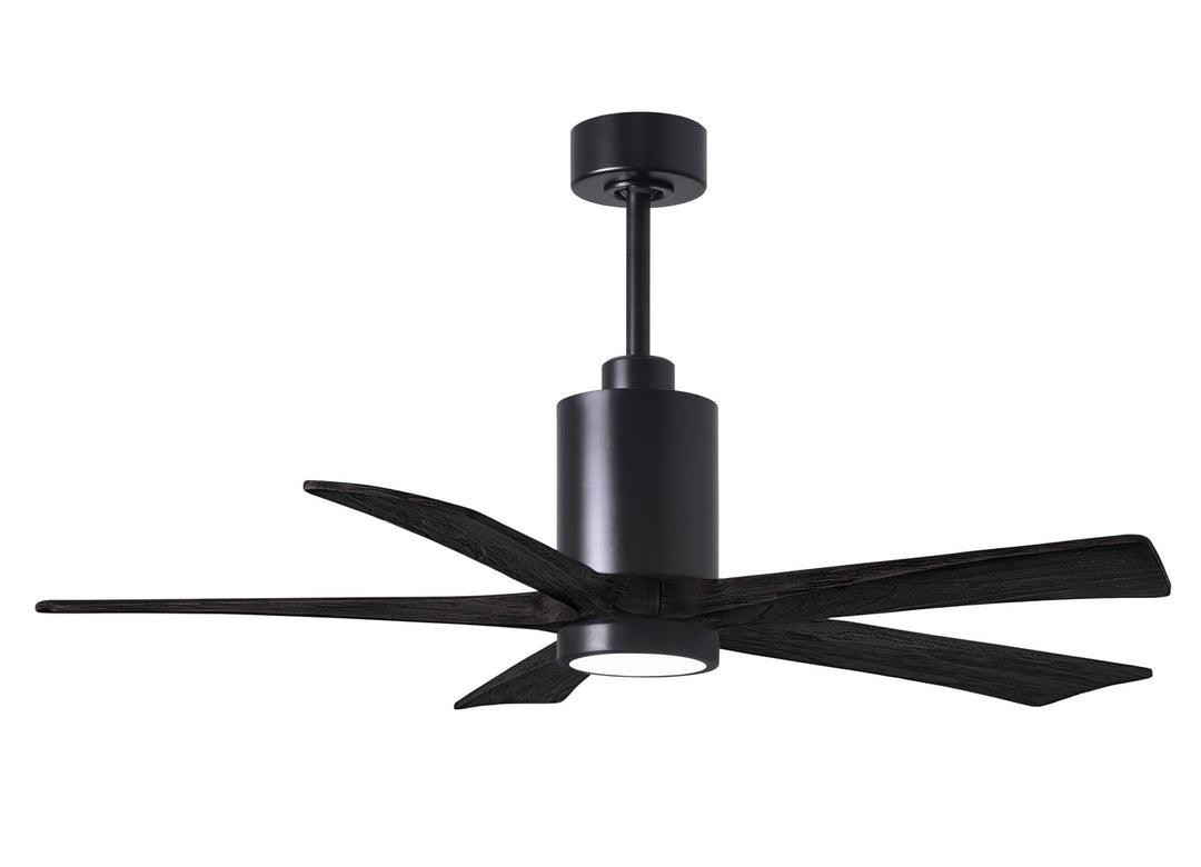 Matthews Fan Company Patricia PA5-BK-BK-52 Ceiling Fan 52 - Matte Black, Matte Black/