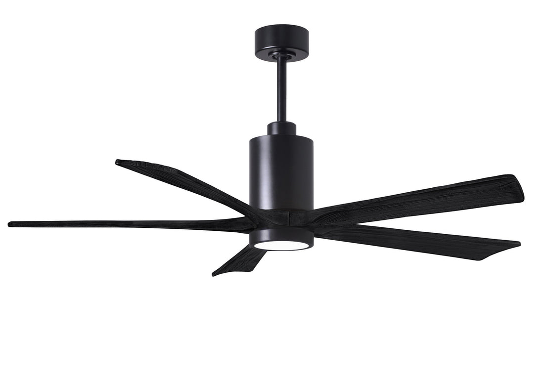 Matthews Fan Company Patricia PA5-BK-BK-60 Ceiling Fan 60 - Matte Black, Matte Black/