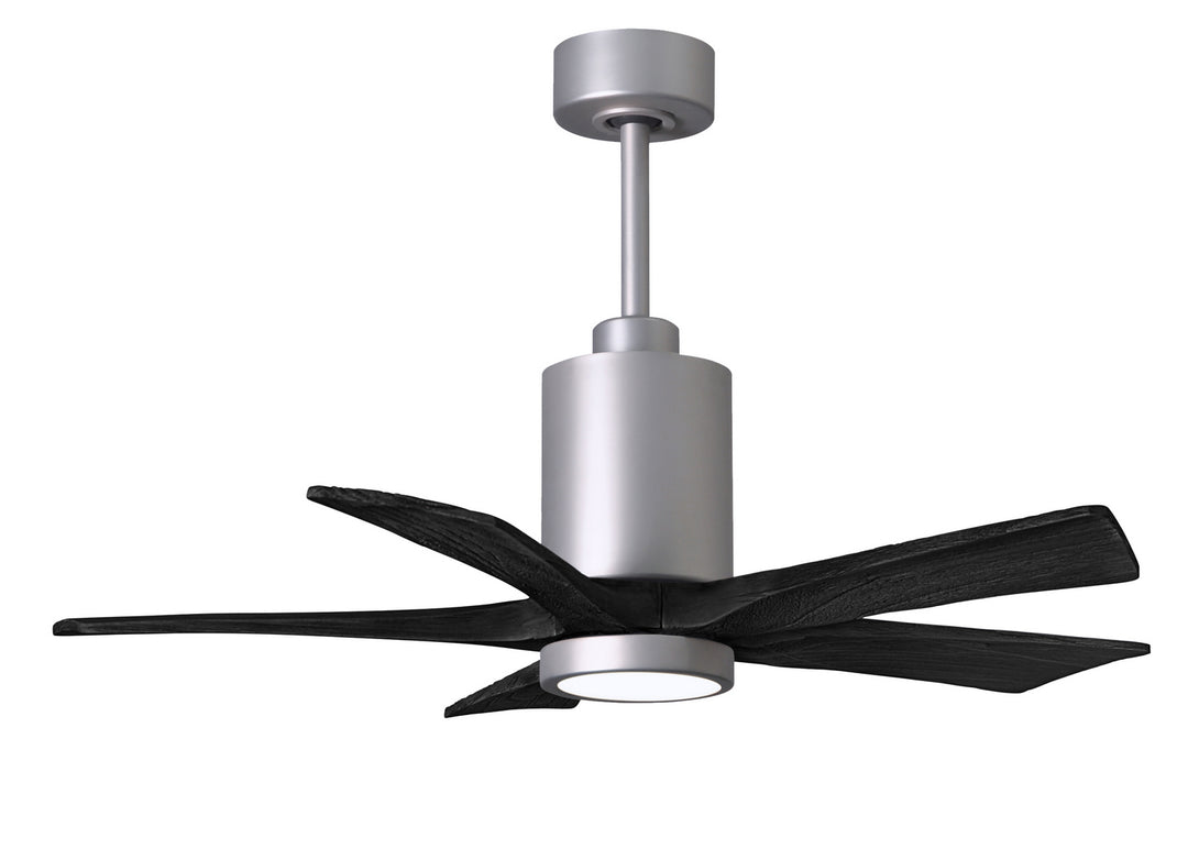 Matthews Fan Company Patricia PA5-BN-BK-42 Ceiling Fan 42 - Brushed Nickel, Matte Black/