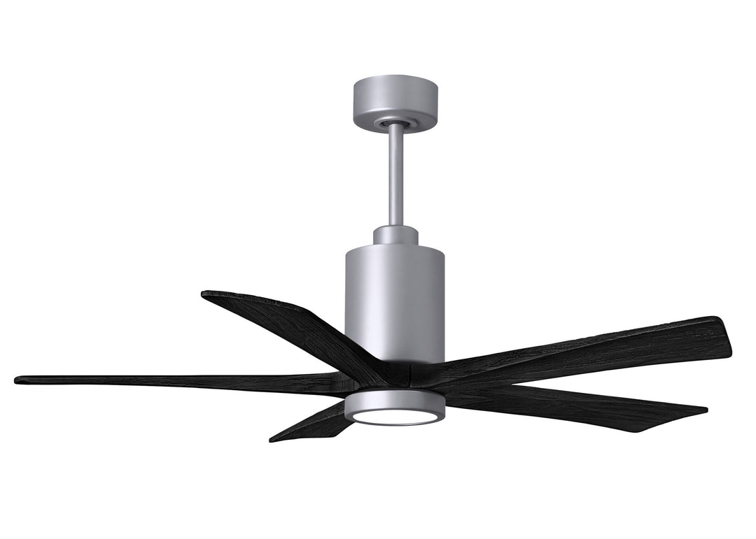 Matthews Fan Company Patricia PA5-BN-BK-52 Ceiling Fan 52 - Brushed Nickel, Matte Black/