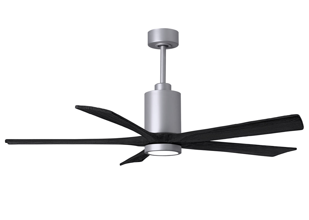 Matthews Fan Company Patricia PA5-BN-BK-60 Ceiling Fan 60 - Brushed Nickel, Matte Black/