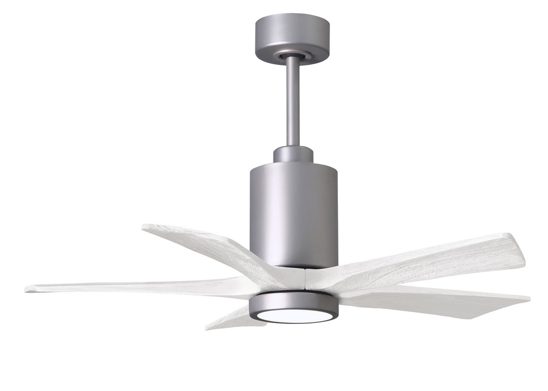 Matthews Fan Company Patricia PA5-BN-MWH-42 Ceiling Fan 42 - Brushed Nickel, Matte White/