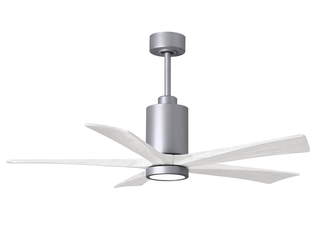 Matthews Fan Company Patricia PA5-BN-MWH-52 Ceiling Fan 52 - Brushed Nickel, Matte White/