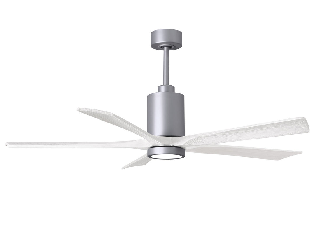 Matthews Fan Company Patricia PA5-BN-MWH-60 Ceiling Fan 60 - Brushed Nickel, Matte White/