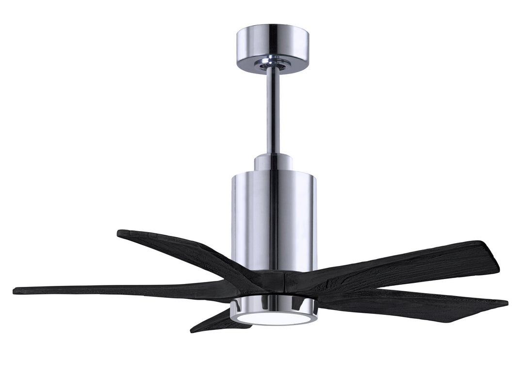 Matthews Fan Company Patricia PA5-CR-BK-42 Ceiling Fan 42 - Polished Chrome, Matte Black/