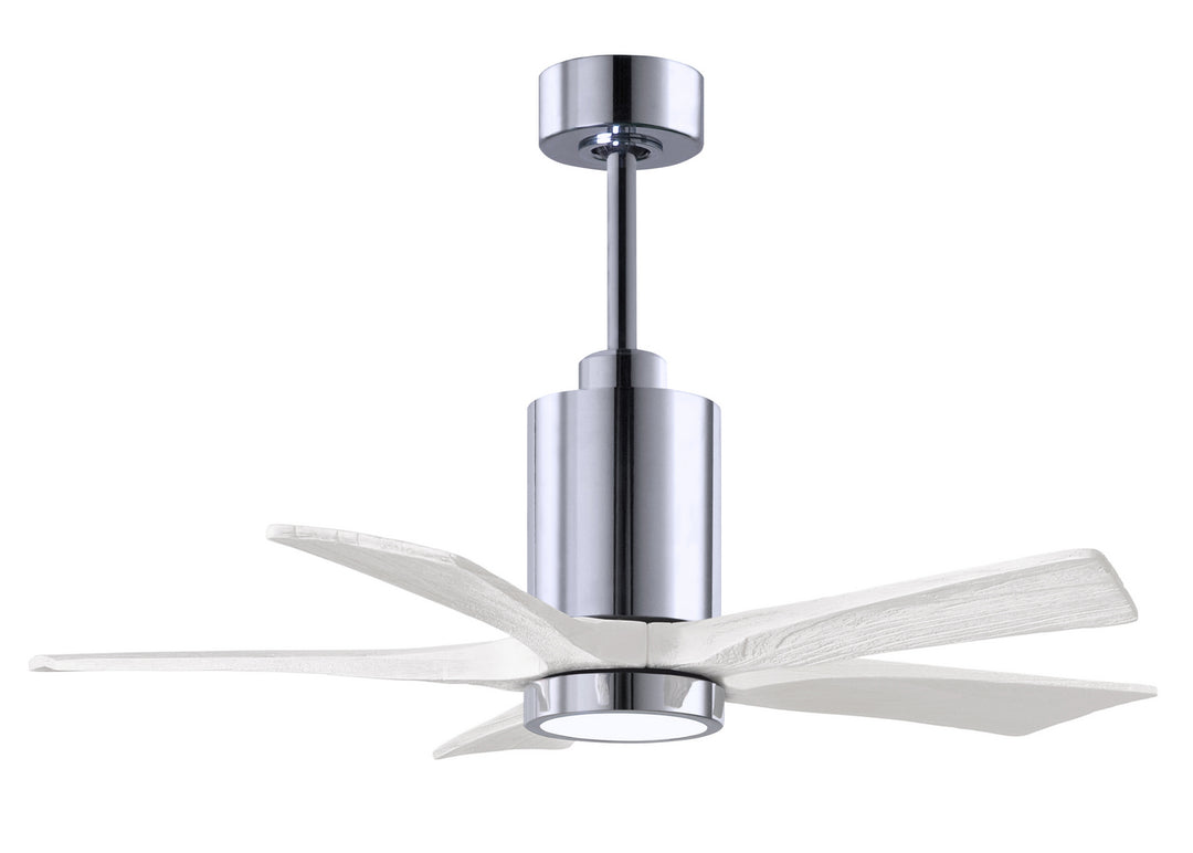 Matthews Fan Company Patricia PA5-CR-MWH-42 Ceiling Fan 42 - Polished Chrome, Matte White/