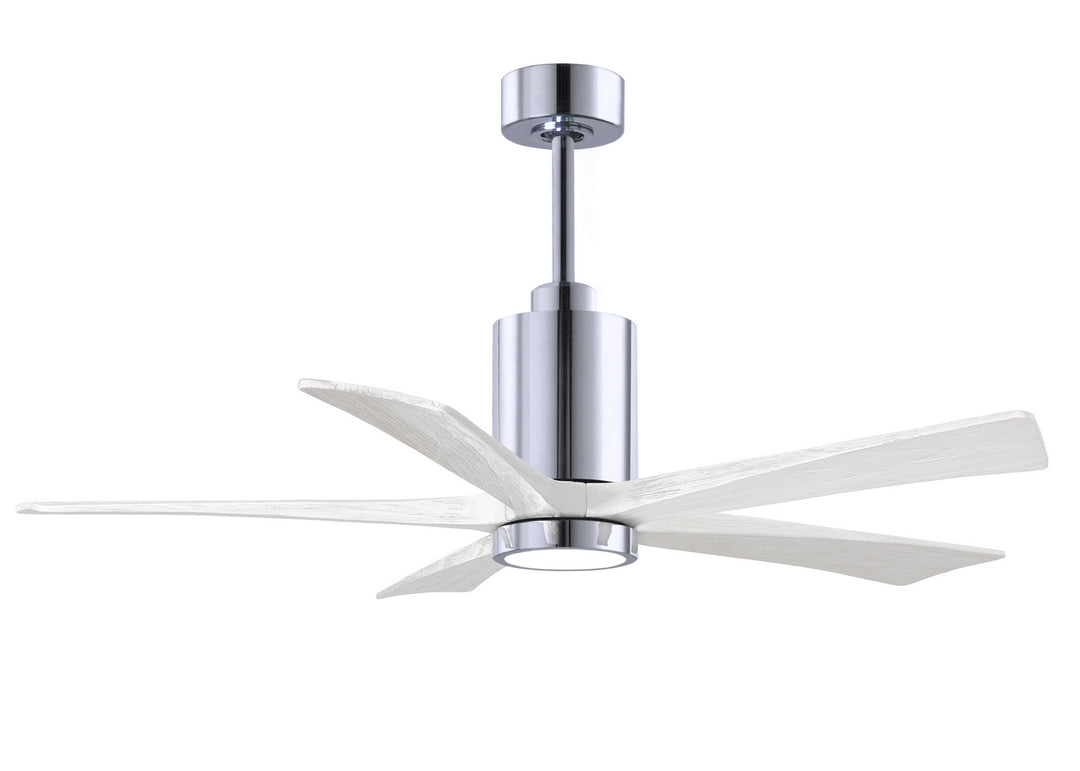 Matthews Fan Company Patricia PA5-CR-MWH-52 Ceiling Fan 52 - Polished Chrome, Matte White/