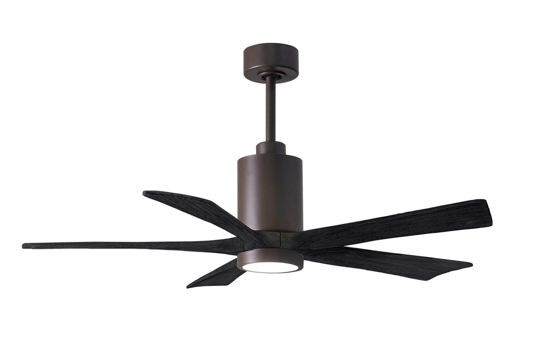 Matthews Fan Company Patricia PA5-TB-BK-52 Ceiling Fan 52 - Textured Bronze, Matte Black/