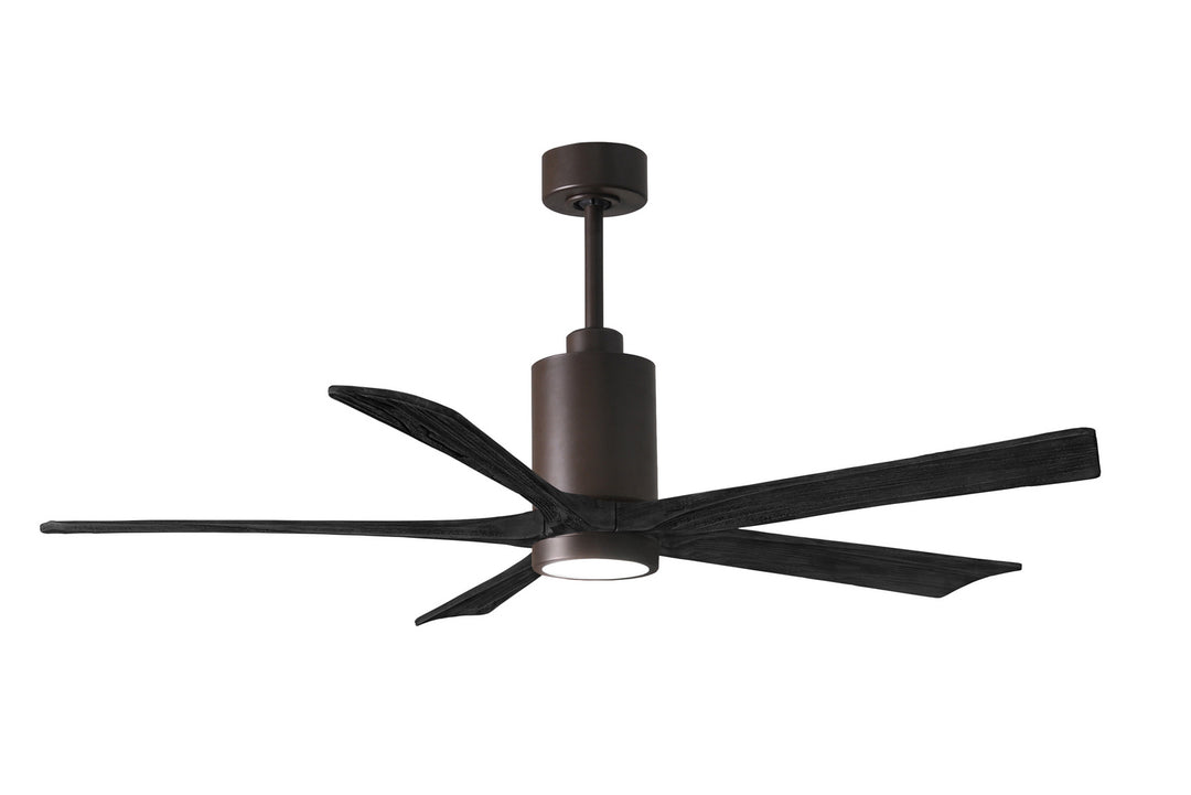 Matthews Fan Company Patricia PA5-TB-BK-60 Ceiling Fan 60 - Textured Bronze, Matte Black/