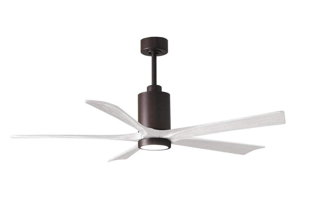 Matthews Fan Company Patricia PA5-TB-MWH-60 Ceiling Fan 60 - Textured Bronze, Matte White/