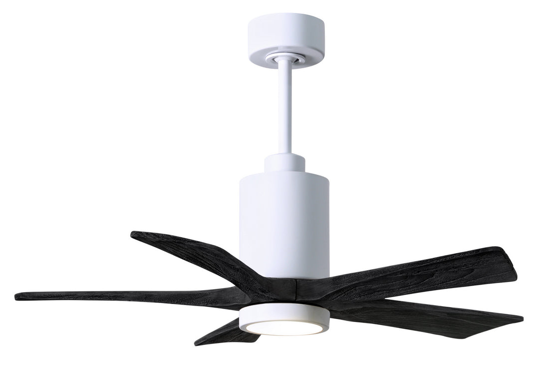 Matthews Fan Company Patricia PA5-WH-BK-42 Ceiling Fan 42 - White, Matte Black/