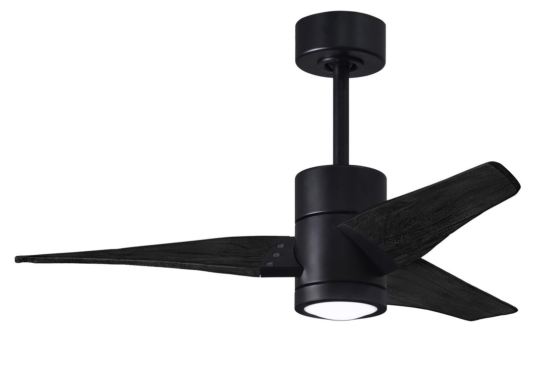 Matthews Fan Company Super Janet SJ-BK-BK-42 Ceiling Fan 42 - Matte Black, Matte Black/