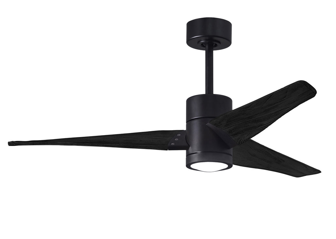 Matthews Fan Company Super Janet SJ-BK-BK-52 Ceiling Fan 52 - Matte Black, Matte Black/