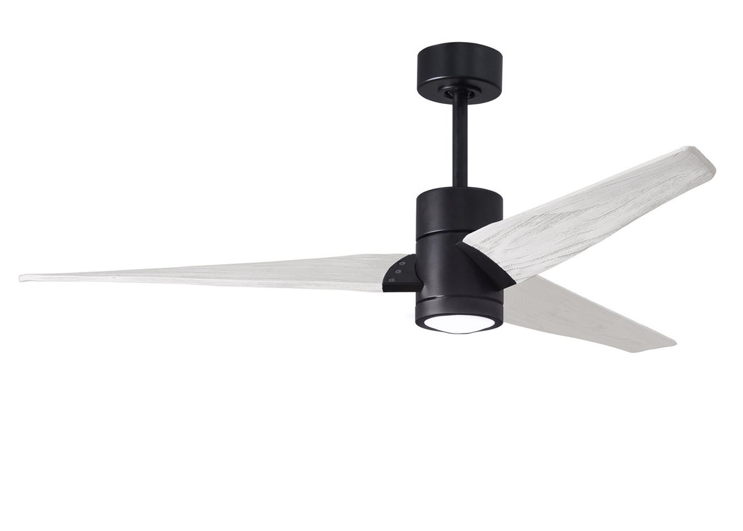 Matthews Fan Company Super Janet SJ-BK-MWH-60 Ceiling Fan 60 - Matte Black, Matte White/