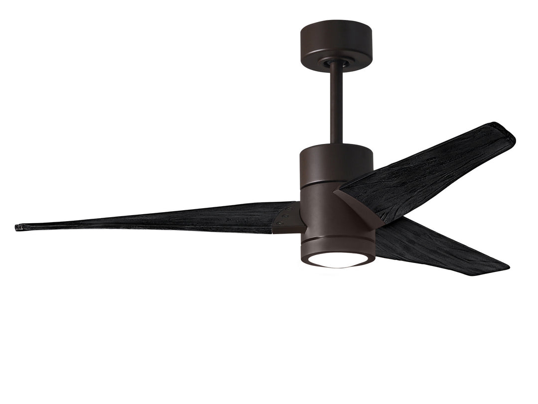 Matthews Fan Company Super Janet SJ-TB-BK-52 Ceiling Fan 52 - Textured Bronze, Matte Black/