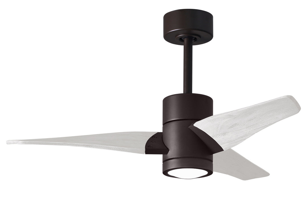 Matthews Fan Company Super Janet SJ-TB-MWH-42 Ceiling Fan 42 - Textured Bronze, Matte White/