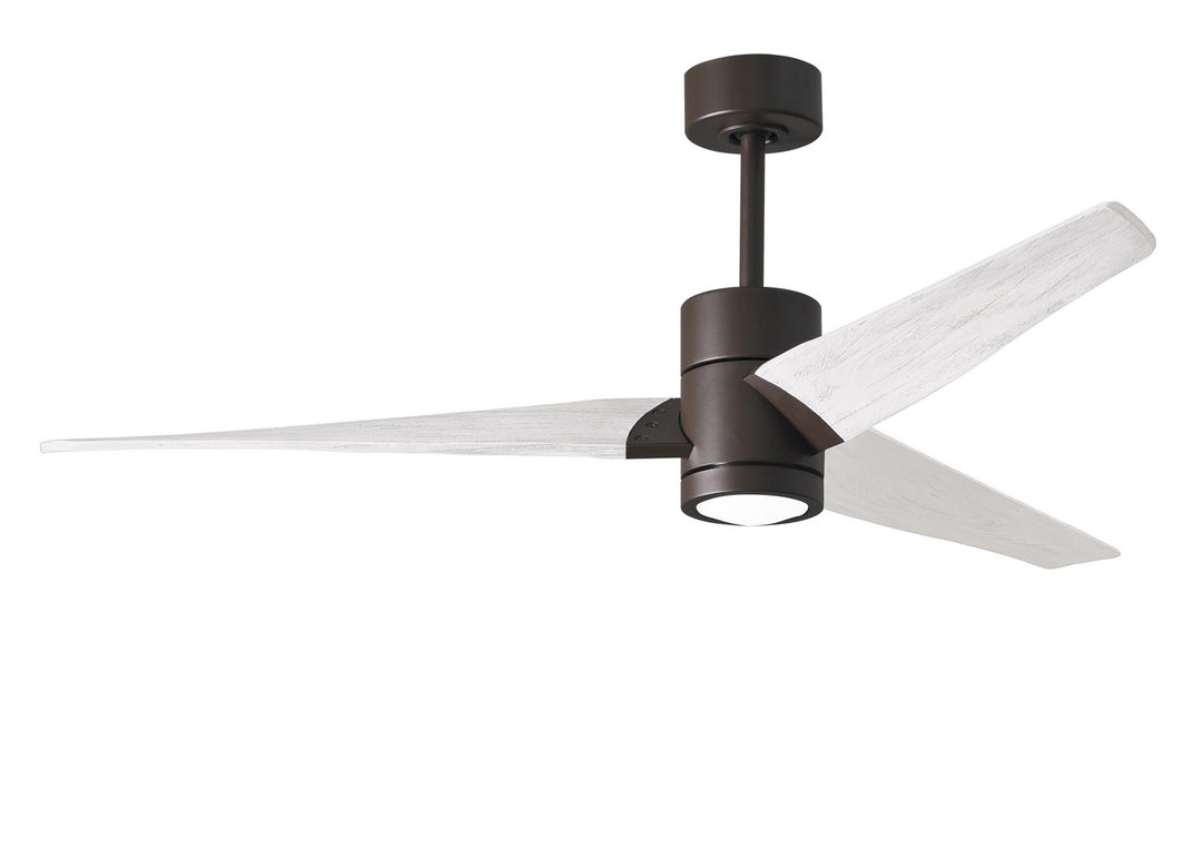 Matthews Fan Company Super Janet SJ-TB-MWH-60 Ceiling Fan 60 - Textured Bronze, Matte White/