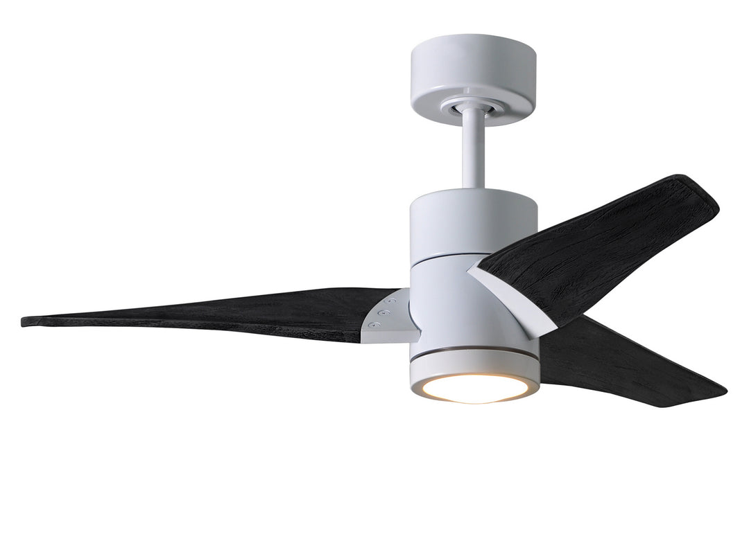 Matthews Fan Company Super Janet SJ-WH-BK-42 Ceiling Fan 42 - White, Matte Black/