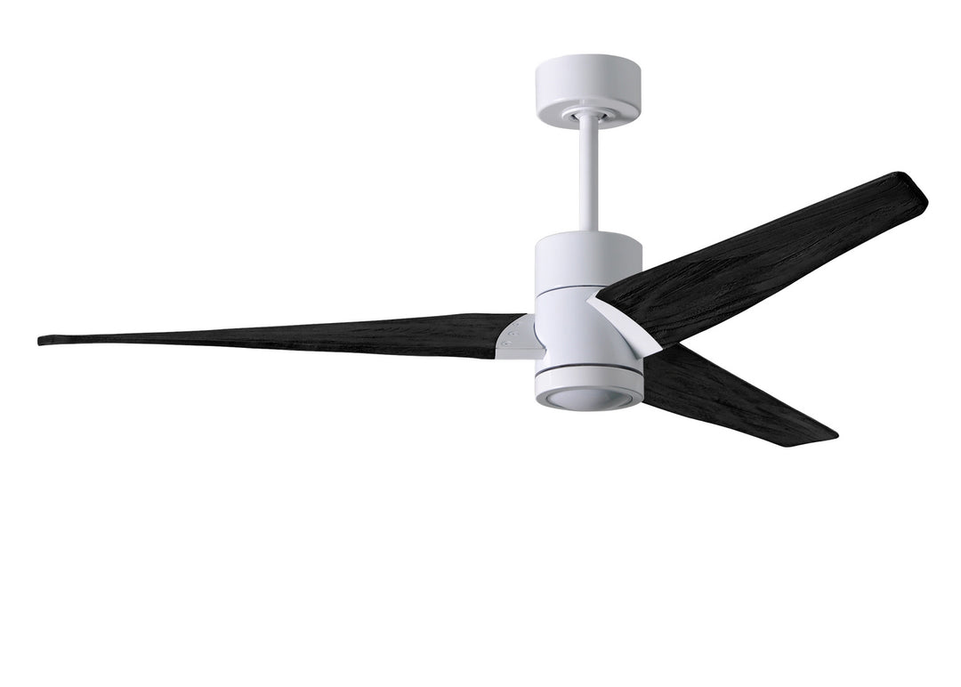 Matthews Fan Company Super Janet SJ-WH-BK-60 Ceiling Fan 60 - White, Matte Black/