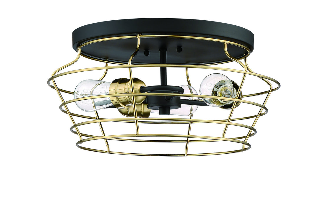 Craftmade Thatcher 50683-FBSB Ceiling Light - Flat Black/Satin Brass