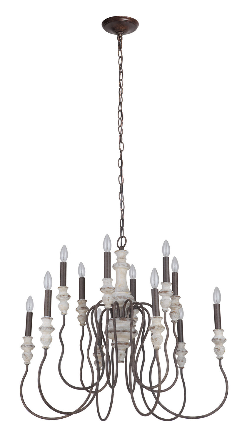 Craftmade Highgate 52812-CWFM Chandelier Light - Cottage White/Forged Metal