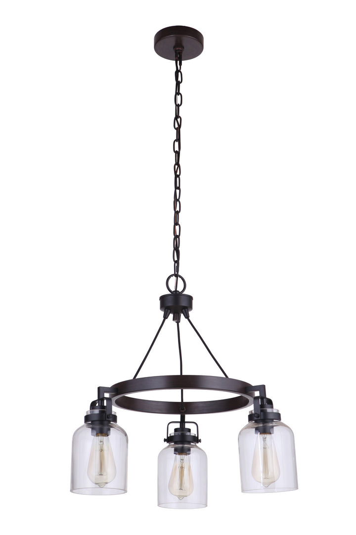 Craftmade Foxwood 53623-FBDT Chandelier Light - Flat Black/Dark Teak