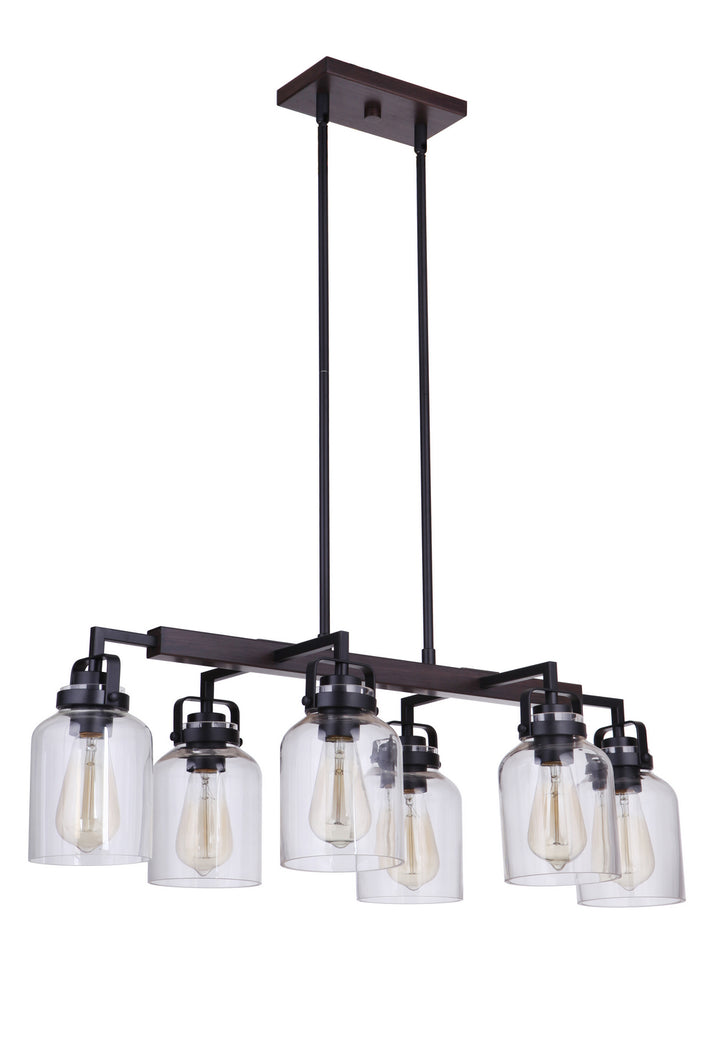 Craftmade Foxwood 53676-FBDT Pendant Light - Flat Black/Dark Teak