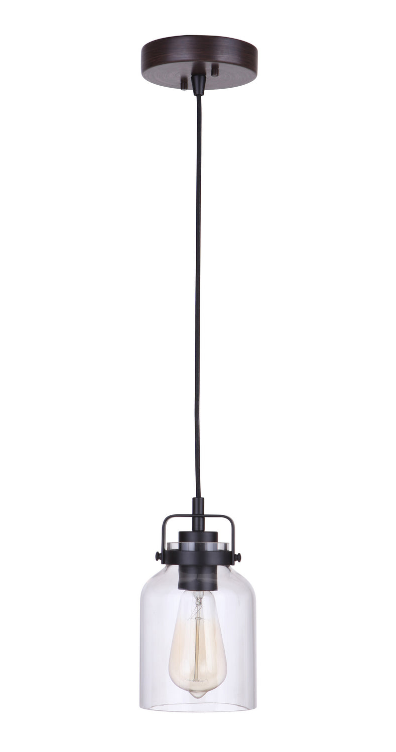 Craftmade Foxwood 53691-FBDT Pendant Light - Flat Black/Dark Teak