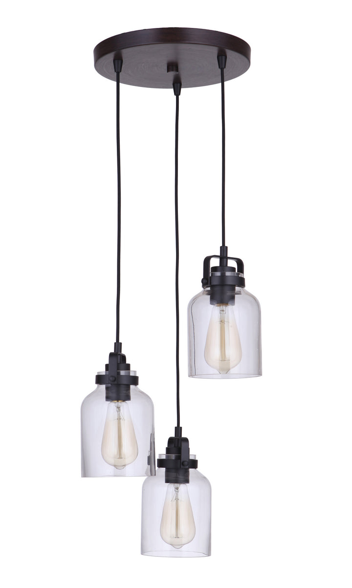 Craftmade Foxwood 53692-FBDT Pendant Light - Flat Black/Dark Teak