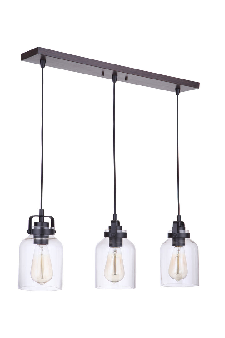 Craftmade Foxwood 53693-FBDT Pendant Light - Flat Black/Dark Teak