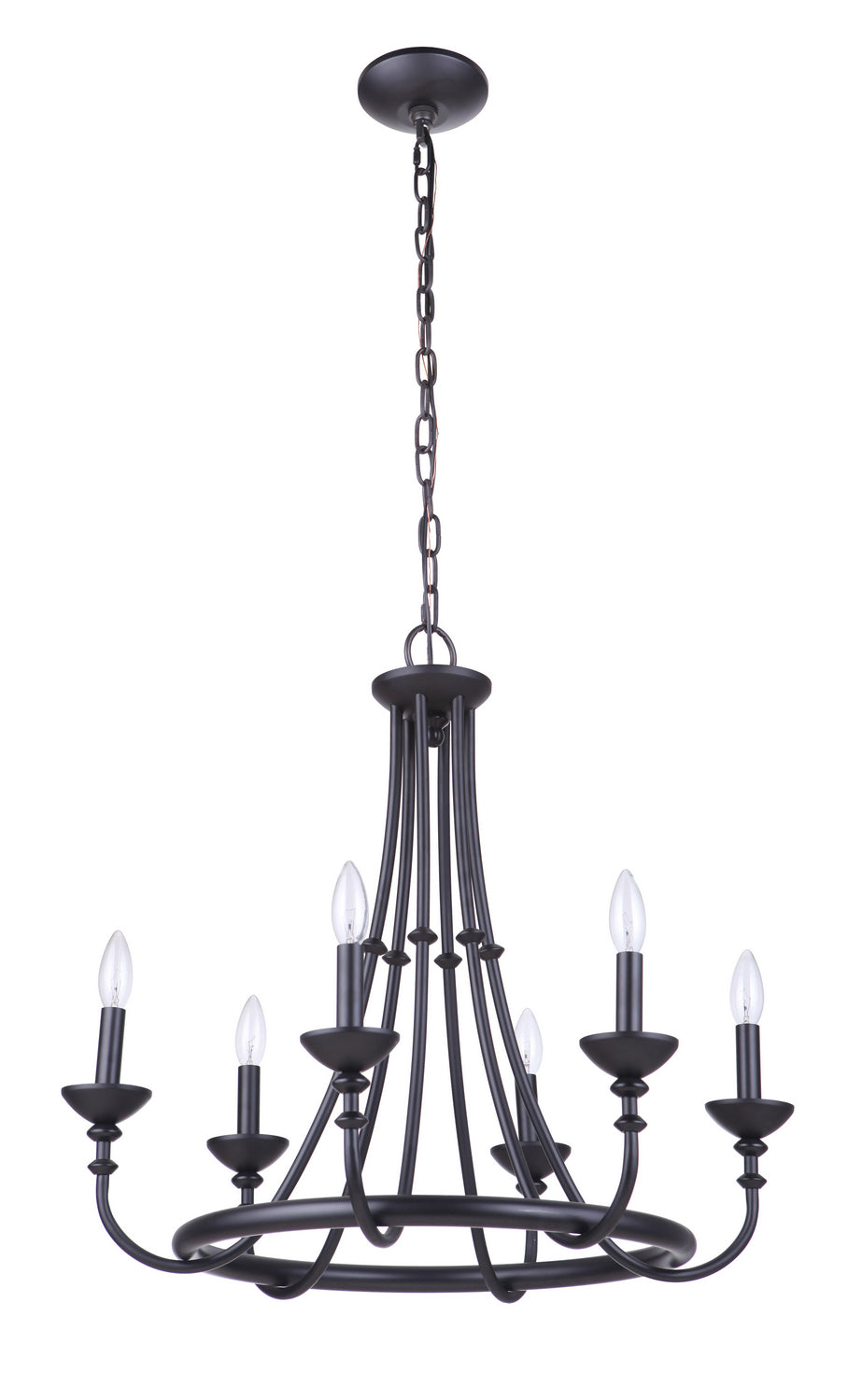 Craftmade Marlowe 53726-FB Chandelier Light - Flat Black