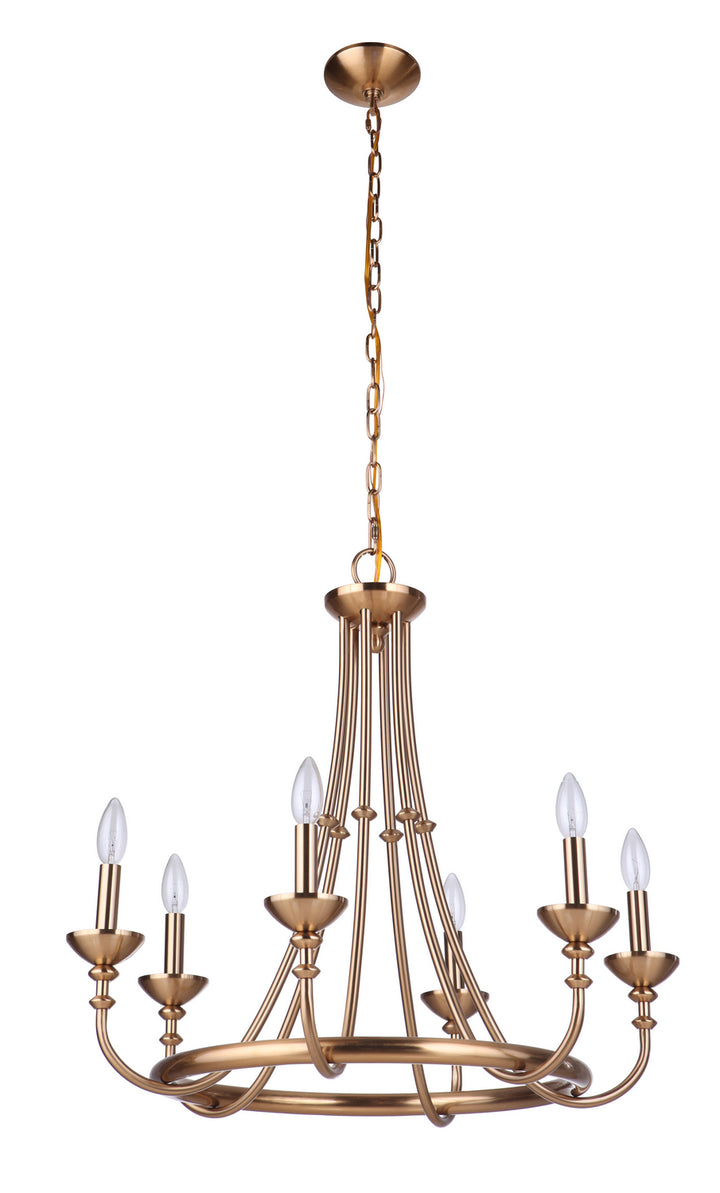 Craftmade Marlowe 53726-SB Chandelier Light - Satin Brass