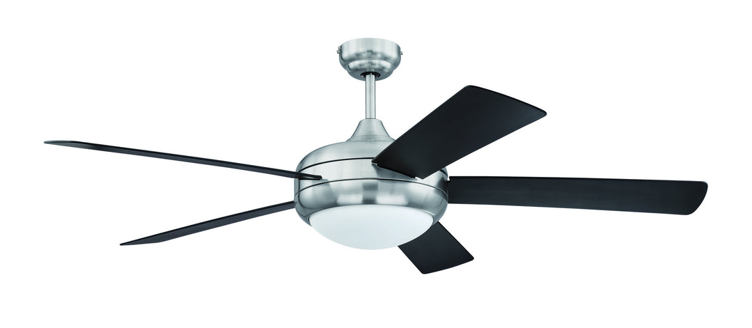 Craftmade Cronus CRO52BNK5 Ceiling Fan 52 - Brushed Polished Nickel, Flat Black/Flat Black/