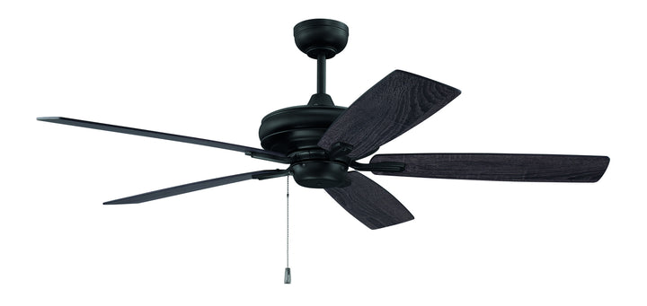 Craftmade Fortitude FOR52FB5 Ceiling Fan 52 - Flat Black, Flat Black/Greywood/