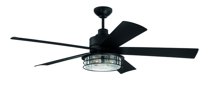 Craftmade Garrick Indoor/Outdoor GAR56FB5 Ceiling Fan 56 - Flat Black, Flat Black/Flat Black/