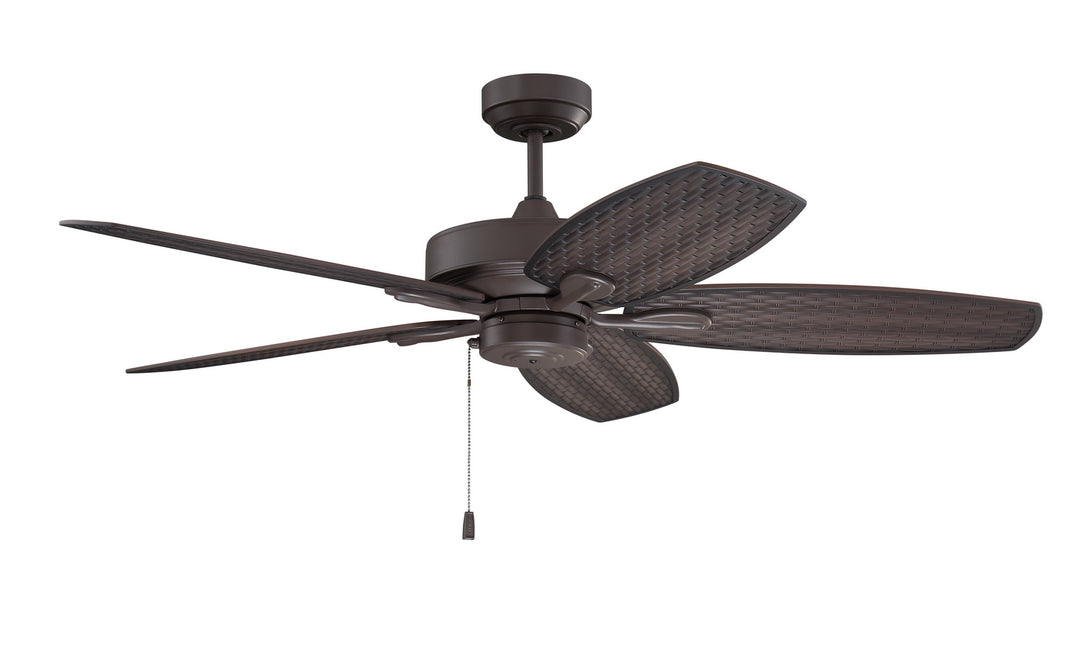 Craftmade Retreat RET52BR5 Ceiling Fan 52 - Brown, Woven Outdoor Brown/Woven Outdoor Brown/