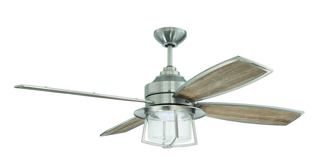 Craftmade Waterfront WAT52BNK4 Ceiling Fan 52 - Brushed Polished Nickel, Brushed Polished Nickel/Dark Driftwood/