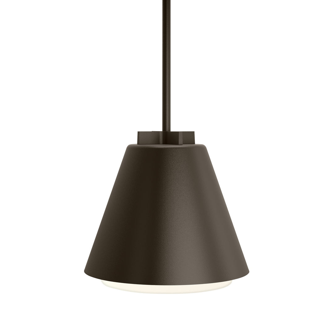 Visual Comfort Modern 700OPBOW92712ZUNV Bowman Led Outdoor Pendant Track Light Bronze / Dark