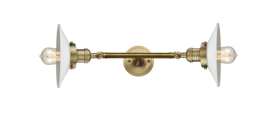 Innovations Franklin Restoration 208L-BB-G1 Bath Vanity Light 9 in. wide - Brushed Brass