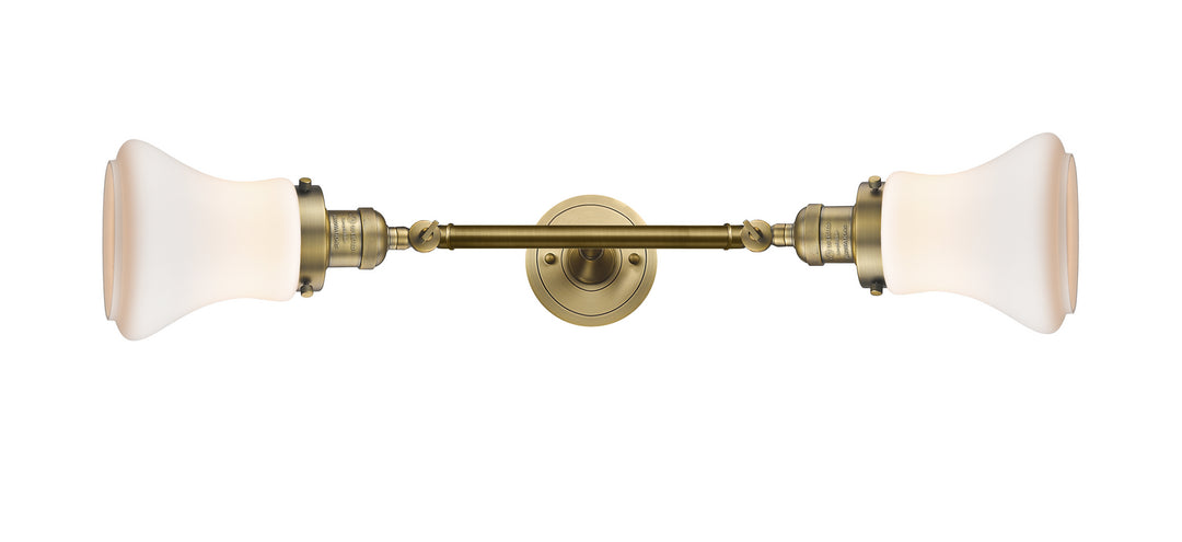 Innovations Franklin Restoration 208L-BB-G191 Bath Vanity Light 7 in. wide - Brushed Brass