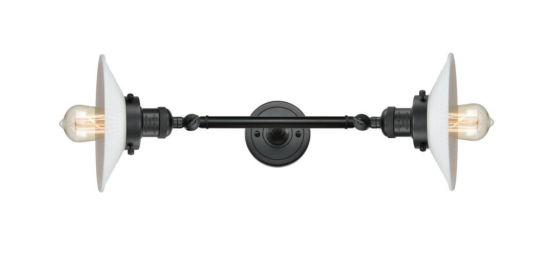 Innovations Franklin Restoration 208L-BK-G1 Bath Vanity Light 9 in. wide - Matte Black