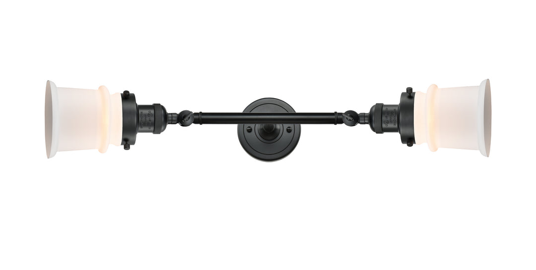 Innovations Franklin Restoration 208L-BK-G181S Bath Vanity Light 6 in. wide - Matte Black