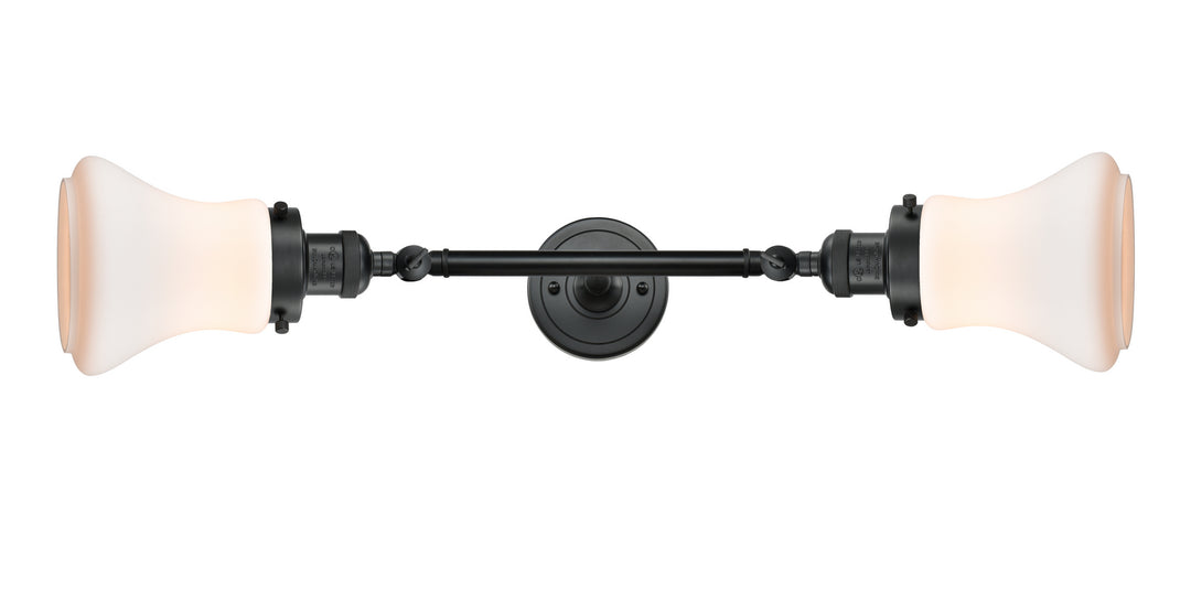 Innovations Franklin Restoration 208L-BK-G191 Bath Vanity Light 7 in. wide - Matte Black