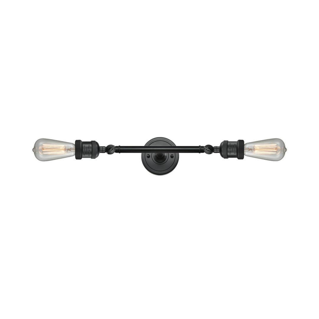 Innovations Franklin Restoration 208LNH-BK-LED Bath Vanity Light 3 in. wide - Matte Black