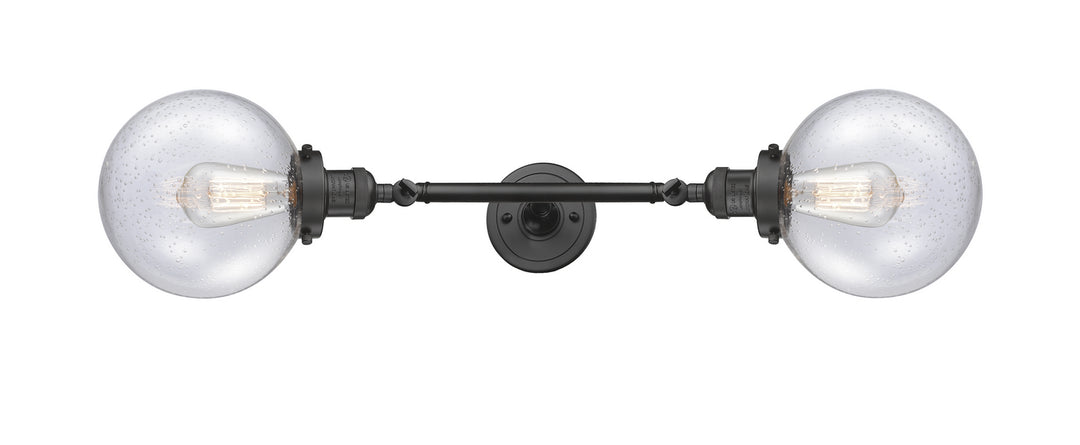 Innovations Franklin Restoration 208L-OB-G204-8 Bath Vanity Light 8 in. wide - Oil Rubbed Bronze