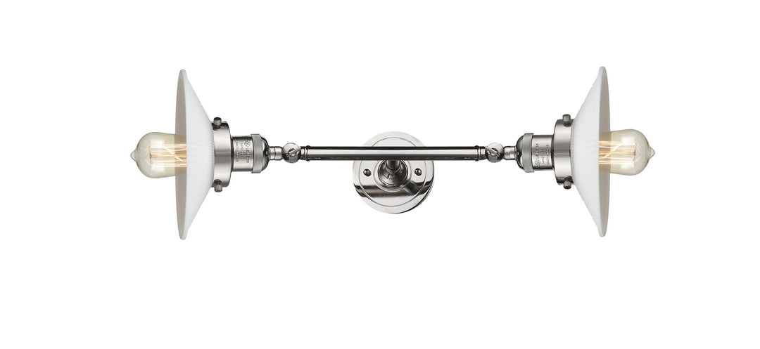 Innovations Franklin Restoration 208L-PN-G1 Bath Vanity Light 9 in. wide - Polished Nickel