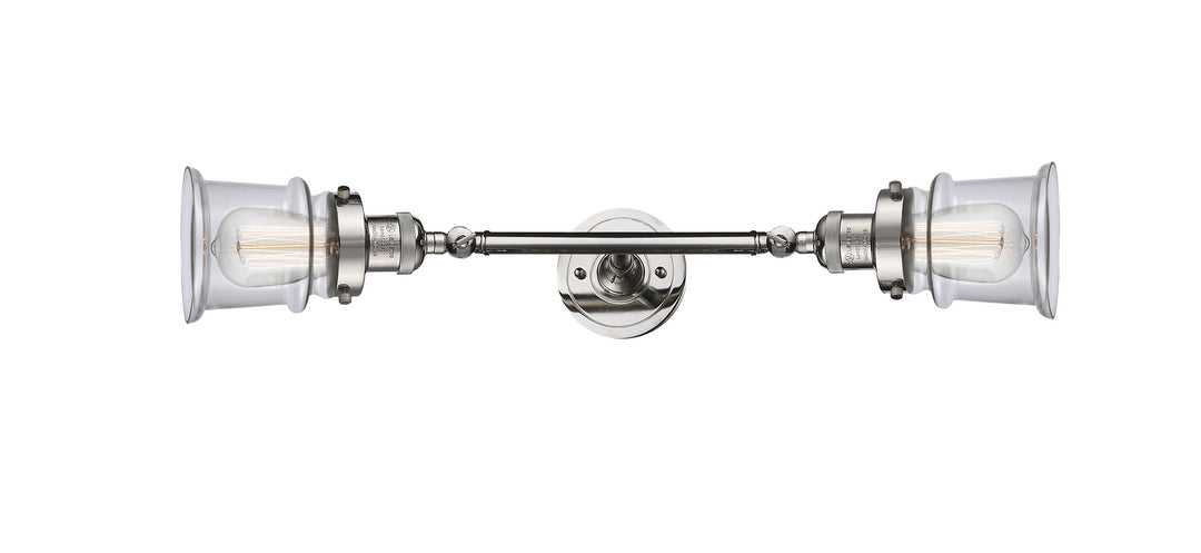 Innovations Franklin Restoration 208L-PN-G182S-LED Bath Vanity Light 6 in. wide - Polished Nickel