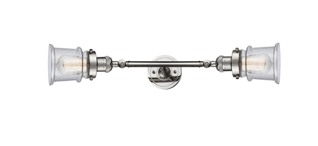 Innovations Franklin Restoration 208L-PN-G184S Bath Vanity Light 6 in. wide - Polished Nickel