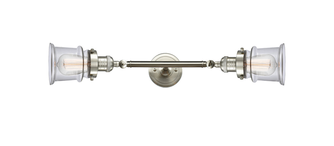 Innovations Franklin Restoration 208L-SN-G182S Bath Vanity Light 6 in. wide - Brushed Satin Nickel
